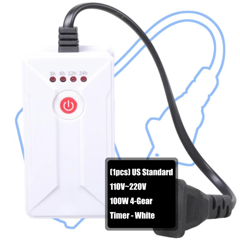 Automatic Cycle Timer Outlet 110V 220V For Christmas Lights Fan Aquariums With 4 Time Setting 3h 6h 12h 24h