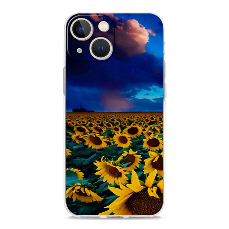 Phone Case For iPhone 17 Cases iPhone Air 16 15 12 13 14 Pro Max 7 8 Plus 16Pro iPhone11 Cover Pretty Sunflower Flower