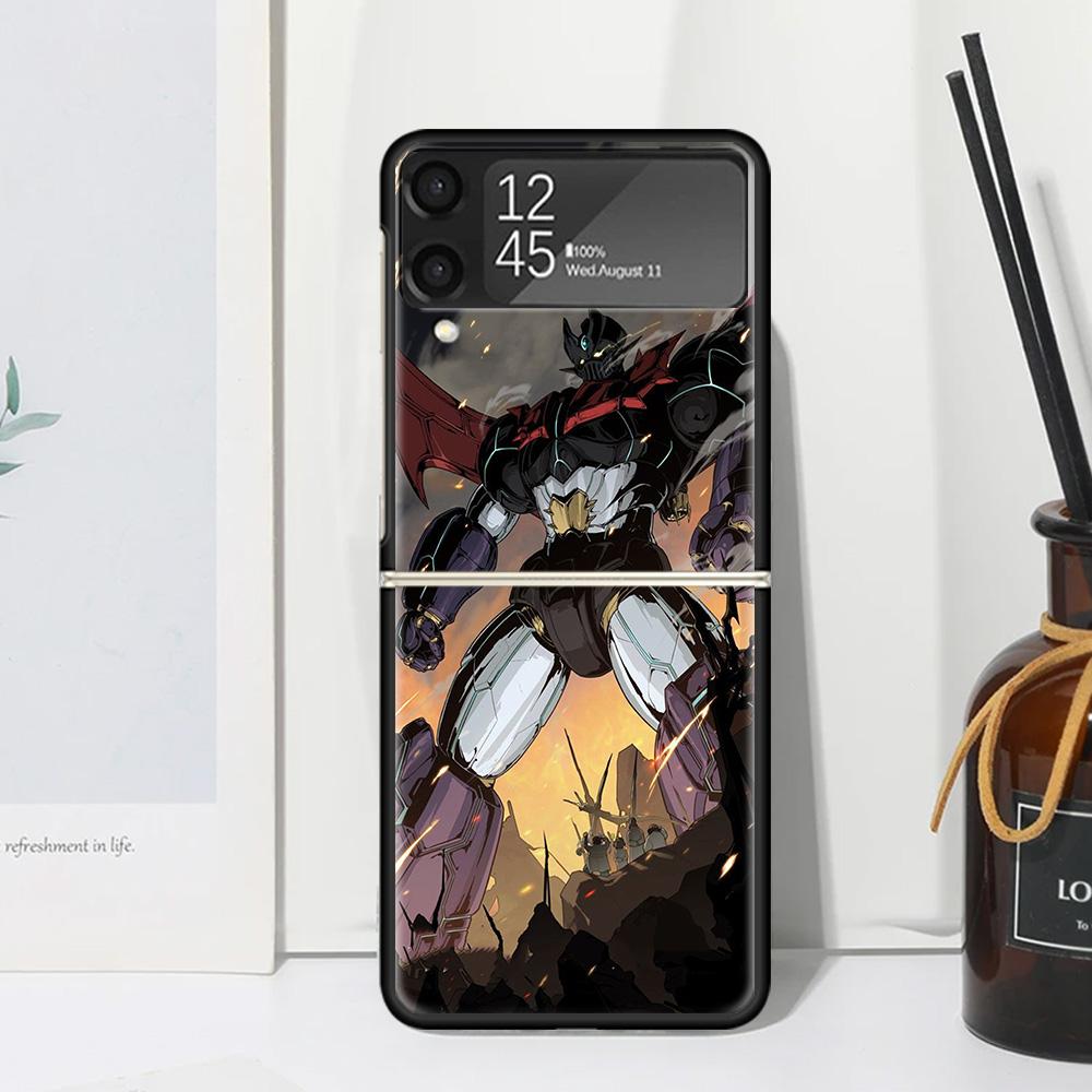 M-Mazinger Z Anime Phone Case For Samsung Galaxy Z Flip 7 Flip7 Zflip 6 Flip6 5 Flip5 4 Flip4 3 Flip3 5G Fundas Black Cover Gala