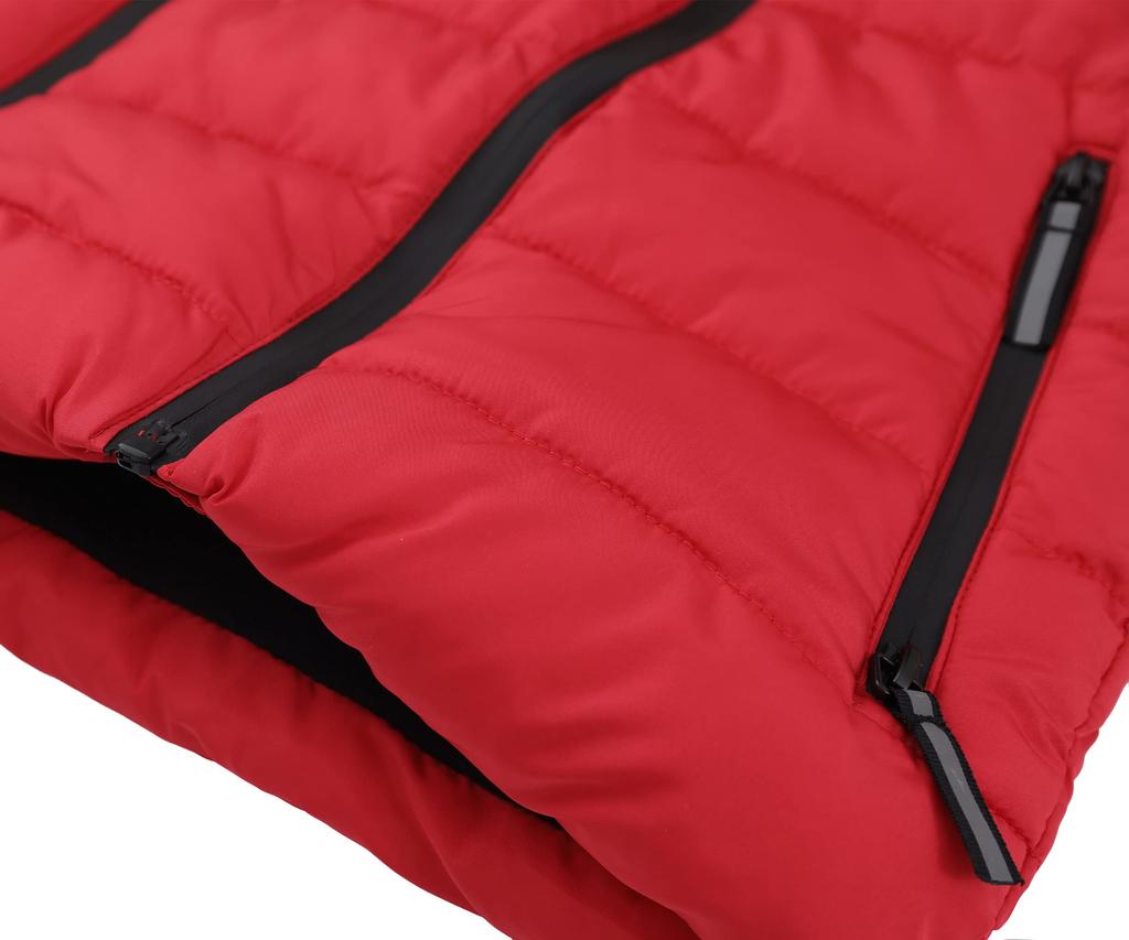 Hiheart Padded Size 110 Kids' Vest, Lightweight, Windproof, Water-Repellent, Boys', Red,