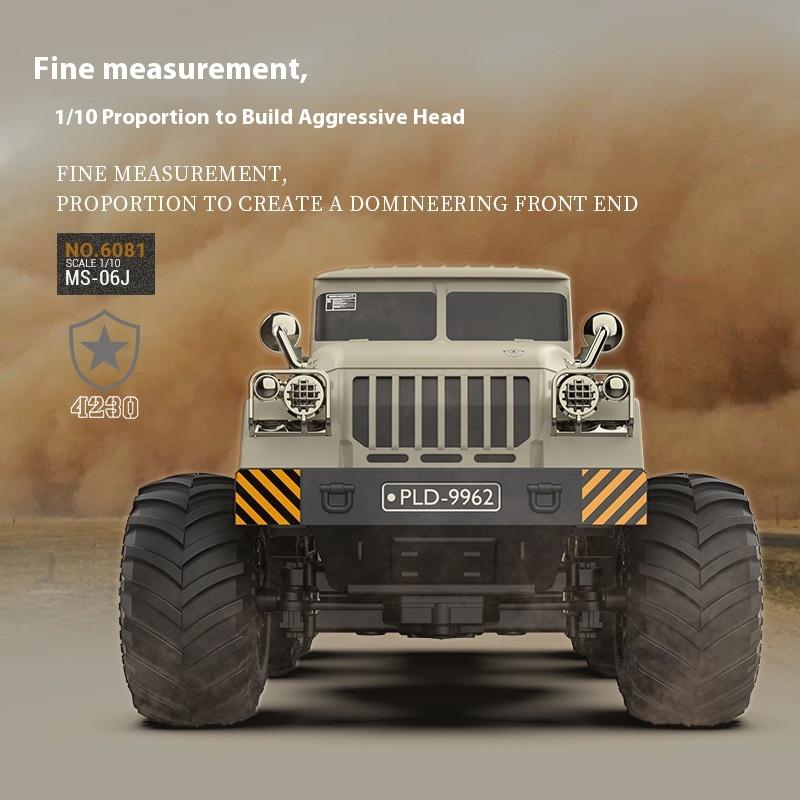 New Product Simulation Military Six Wheeled Truck Remote Control Four-Wheel Drive Off-Road Climbing Heavy Transport Truck Model