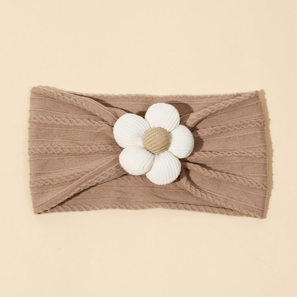 Cute Flower Infant Baby Wide Headband Soft Stretchy Elastic Baby Girl Headscarf Nylon Newborn Head Wrap