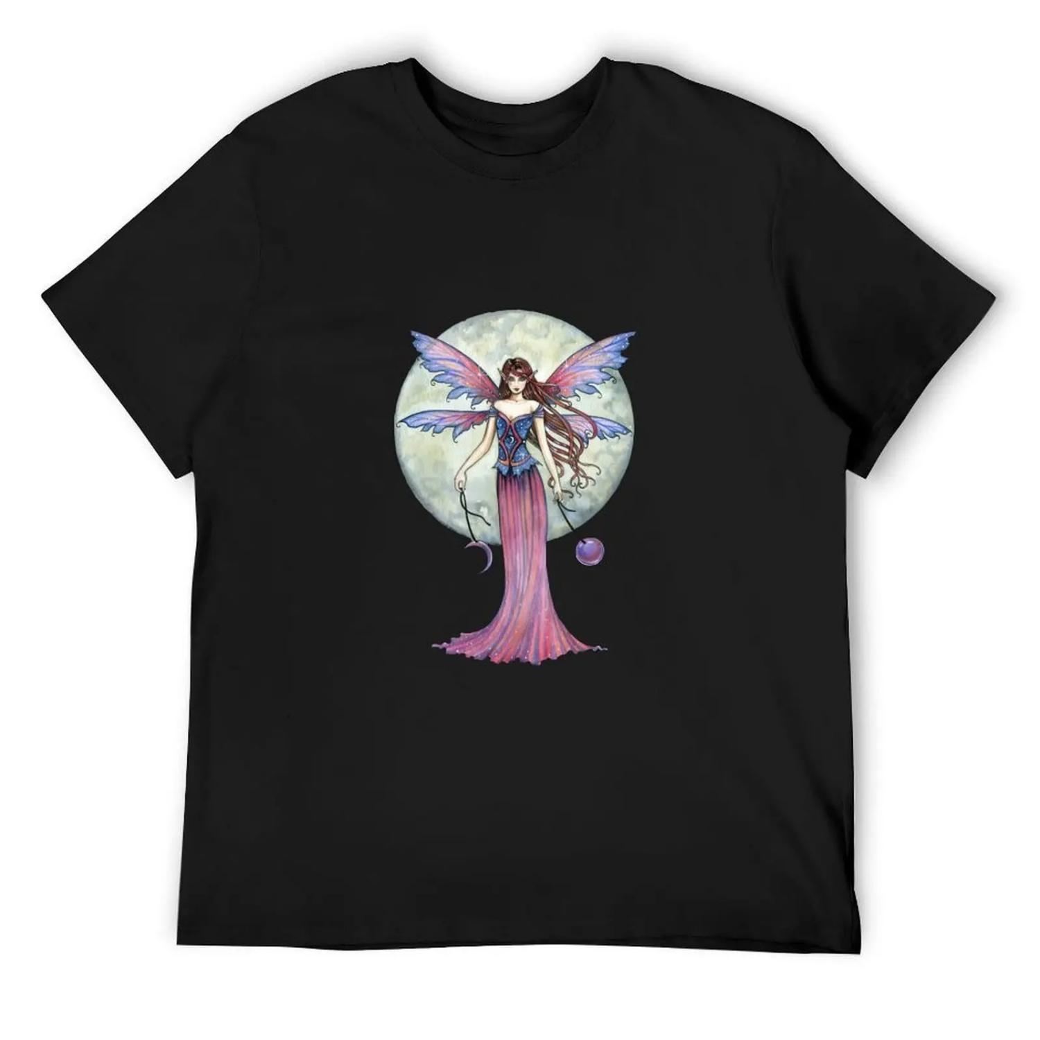 Luna Jewel Fairy Fantasy Art by Molly Harrison T-Shirt Anime t-shirt custom t shirt man t shirt t shirts men S