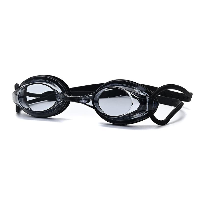 Schwimmbrille für Erwachsene für Damen und Herren, Antibeschlag-Silikonbrille, wasserdichte Schwimmausrüstung, Flache Schwimmbrille