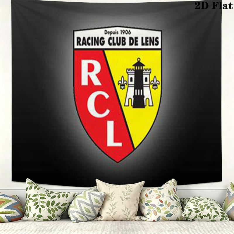 RC Lens Logo Wall Tapestry Aesthetic Wall Hanging Printed Fabric Blanket Decorative Tapestries for Bedroom Living Room Home Decor