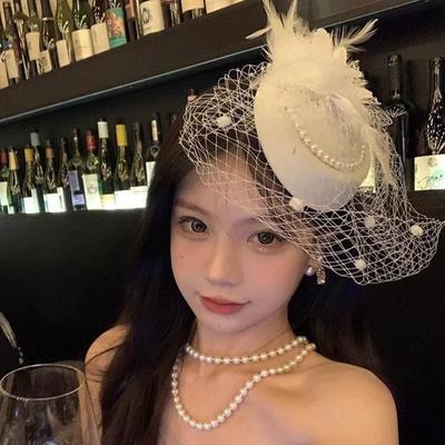 Retro Schleierhut Damen Kopfbedeckung: Brautschleier, Cheongsam-Kleid-Accessoire, Netz Halloween-Dekoration