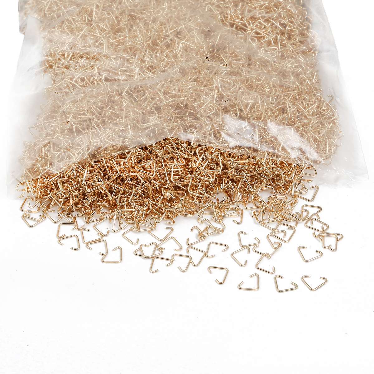 

100 шт., треугольные застежки, петли с пряжкой, кольца для прыжков, разъемные кольца, соединители, застежки, крючки для изготовления ювелирных изделий, аксессуары 100pcs золотистый