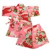 Aiai Jinbei Kimono with Yuzen Flower Carriage Sizes Perfect for Summer and Activities Children's Pattern, 90/100/110/120cm, Washable, Cool, Festivals,