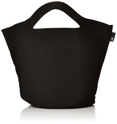Gratis Mütze aus recyceltem Garn, gestrickt, Korbtasche, Grande 0257 Schwarz [Rootote], leicht, stehend, Form, Po-No Damen