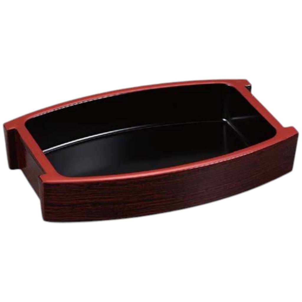 Premium Nigiri Sushi Serving Tamuke Feather Grain Made in J-kitchens Plate, Boat-Shaped Tray, (Serves 1, Japan)