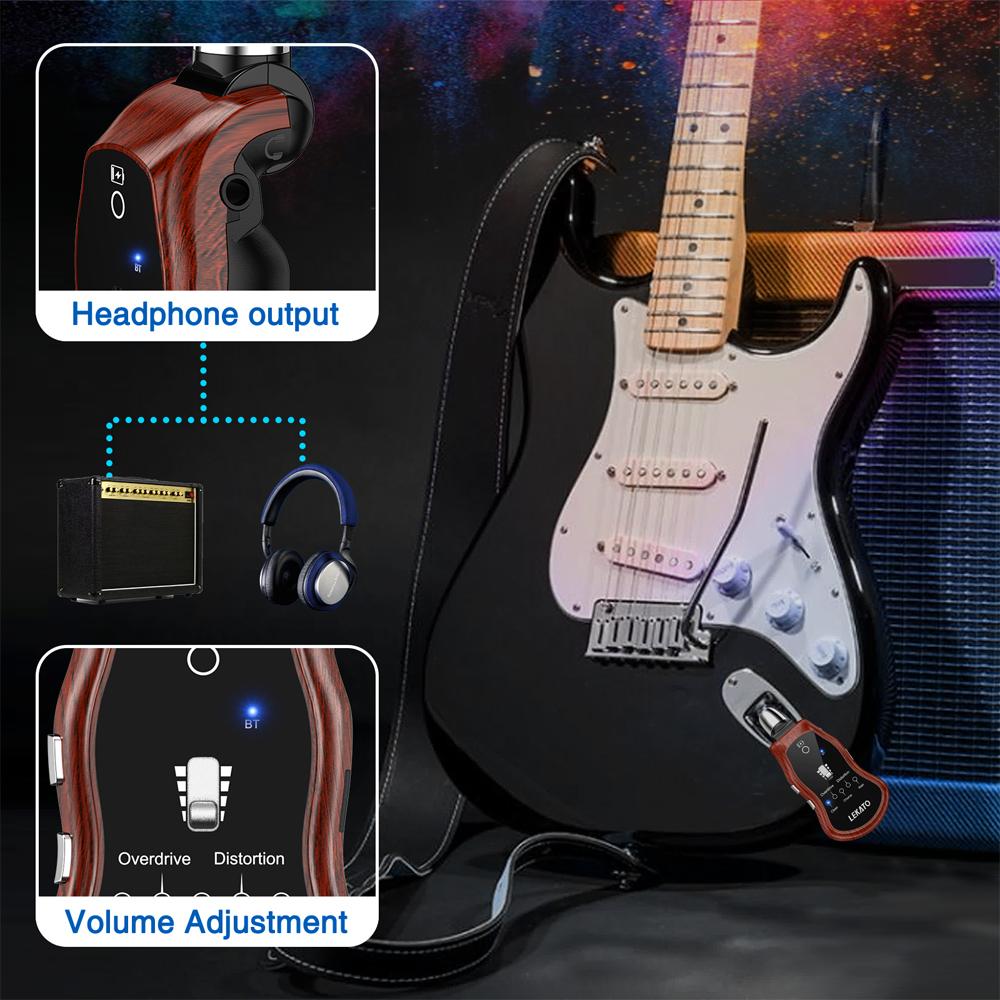 Quick-Charge Mini Amp - Lekato B6 0-100% In 1H W/5 Guitar Fx & Aux Input for Electric/bass (Ipx4 Splashproof)