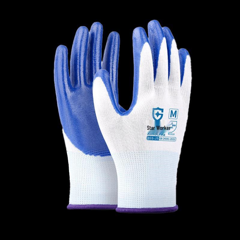 Zhishi Wear-Resistant Nitrile Coated Work Gloves