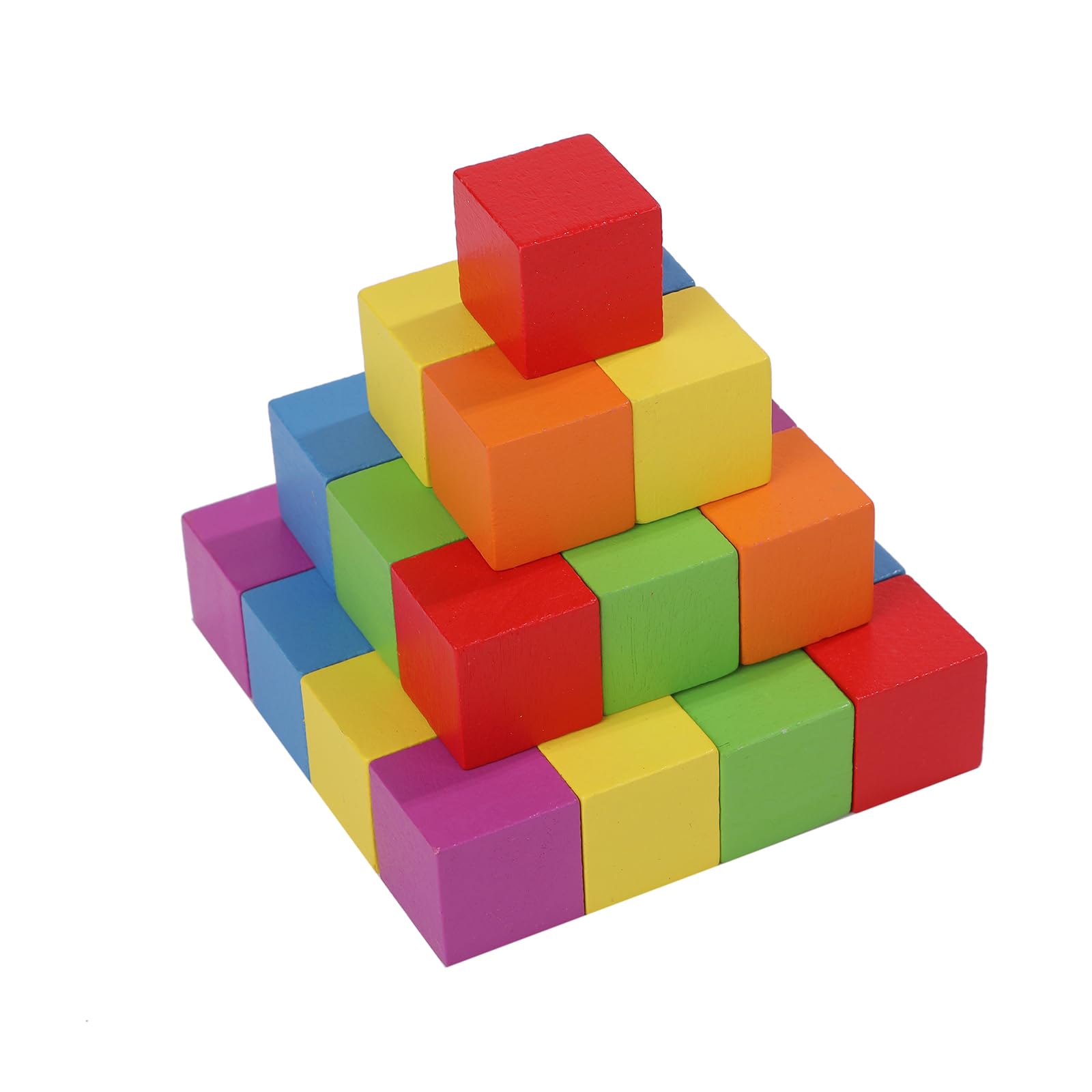 

Pureseek Blocks, Set of 30, Wooden Building Blocks, Math, Geometry, Cubes (Colorful, 3cm x 3cm)