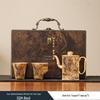 Chaxun Gilt Silver Ceramic Tea Set - Mythical Beasts Design