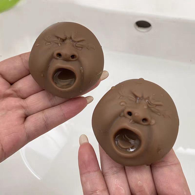 Spielzeug Neuheiten Geschenke Lustiges Gähnendes Gesicht Tee-Haustier Entspannen Nase drücken Wassersprüh-Fidget Angst Stressabbau Für Erwachsene Kinder