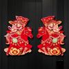 1 Pair Flocking Paper 2026 Zodiac Horse Stickers Spring Festival Couplets  Lunar New Year