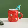 Tasse à boire en forme d'élan de Noël, tasse créative rouge pour personnes âgées, tasse en céramique avec chapeau de Noël haut de gamme, mignonne