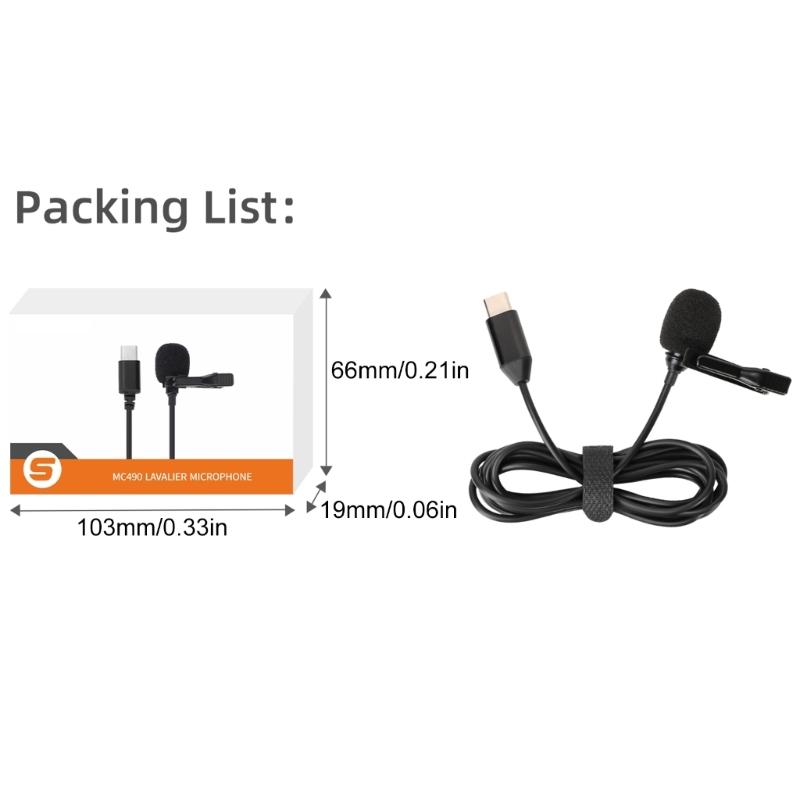 Small Clip On Lavalier Mic with Omnidirectional Pickup and Noise Cancellation for Live Streaming Video