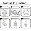 Ice Cream Design Foldable Ice Ball Cup Leak-Proof Ice Cube Water Bottle  Office