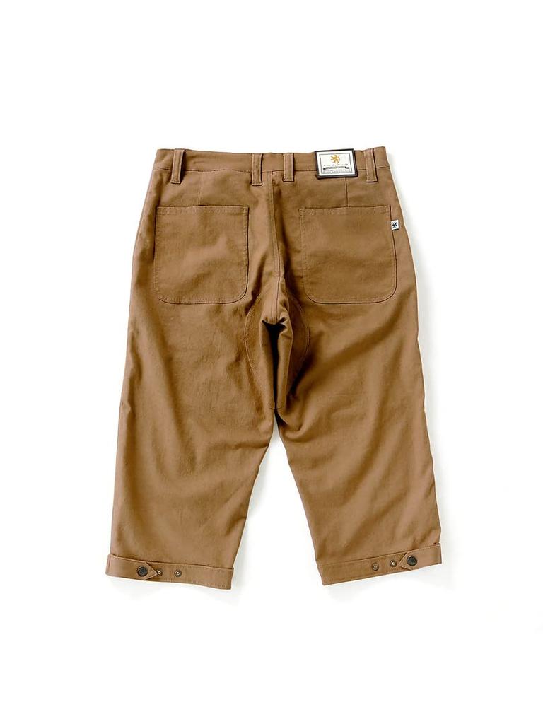 KAPELMUUR Cotton Blend Stretch Cropped Pants In Camel