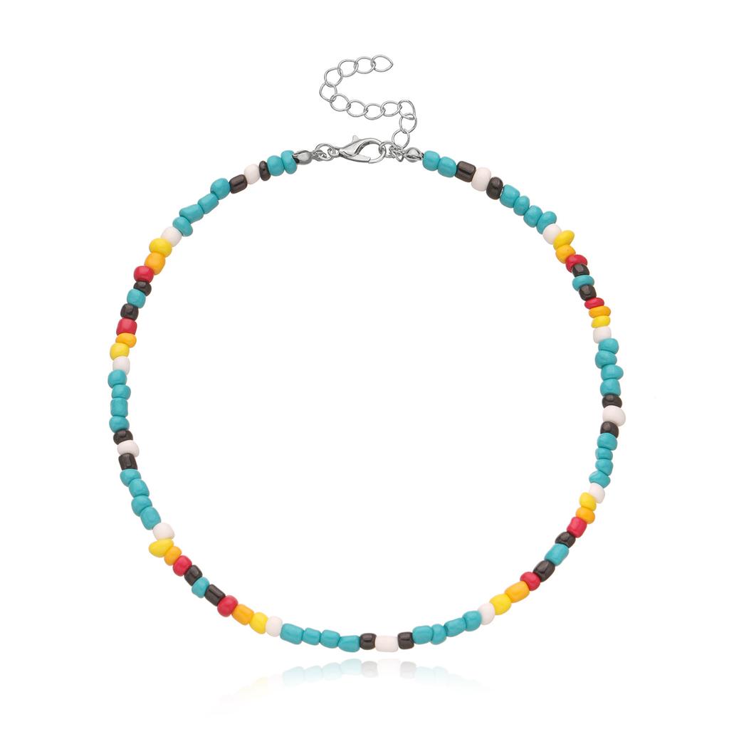 Collier ras du cou en perles style Boho pour femmes et filles, brin coloré, court, ras du cou, bijoux d'été à la mode, cadeau, nouvelle collection