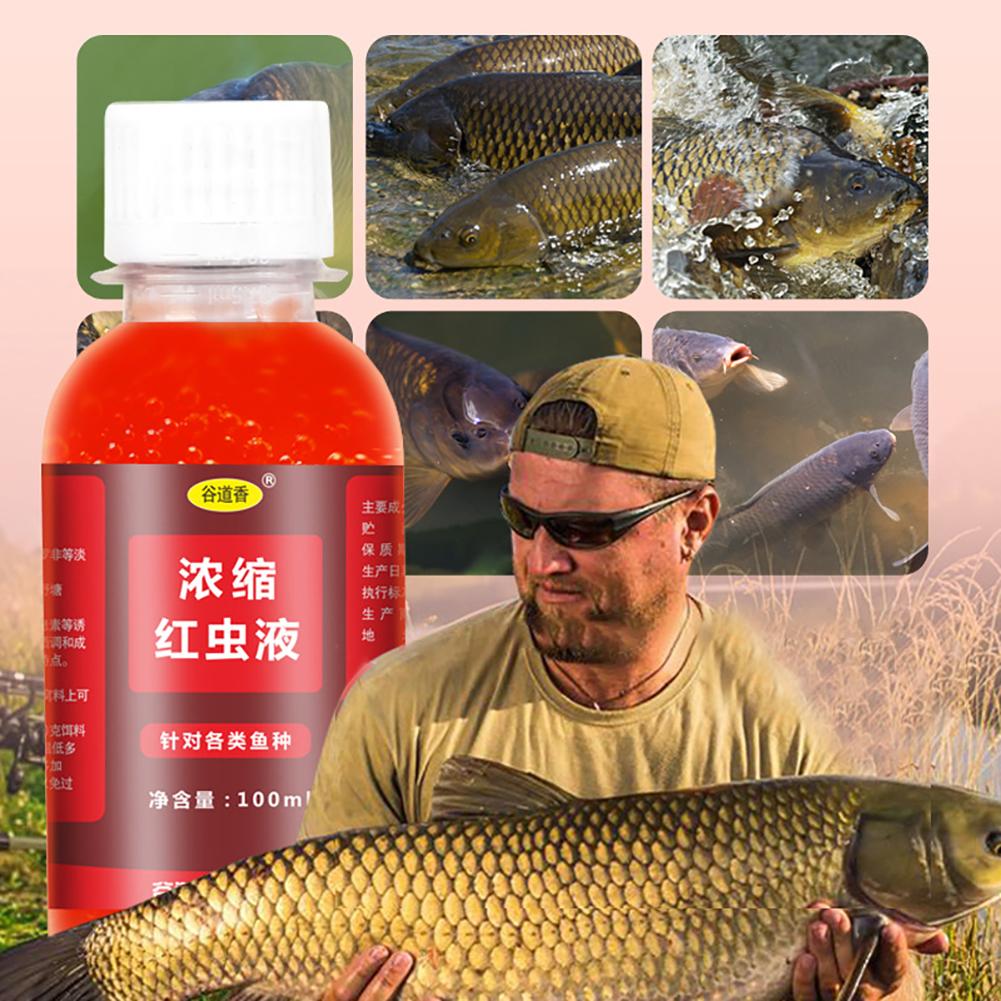 60/100ML Flüssiger Fischköder Konzentrierter Fischköderzusatz Roter Wurm Flüssiger Blutwurmduft Fischlockstoff Angelzubehör