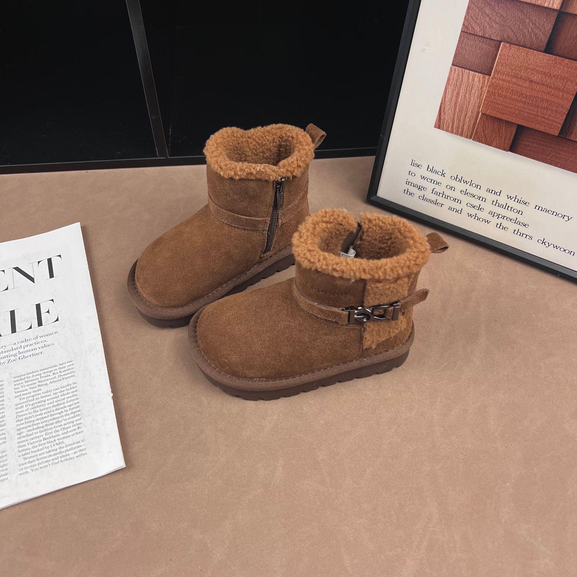 2025 Girls Korean Fleece-Lined Winter Boots | Fashionable Casual Snow Boots 30