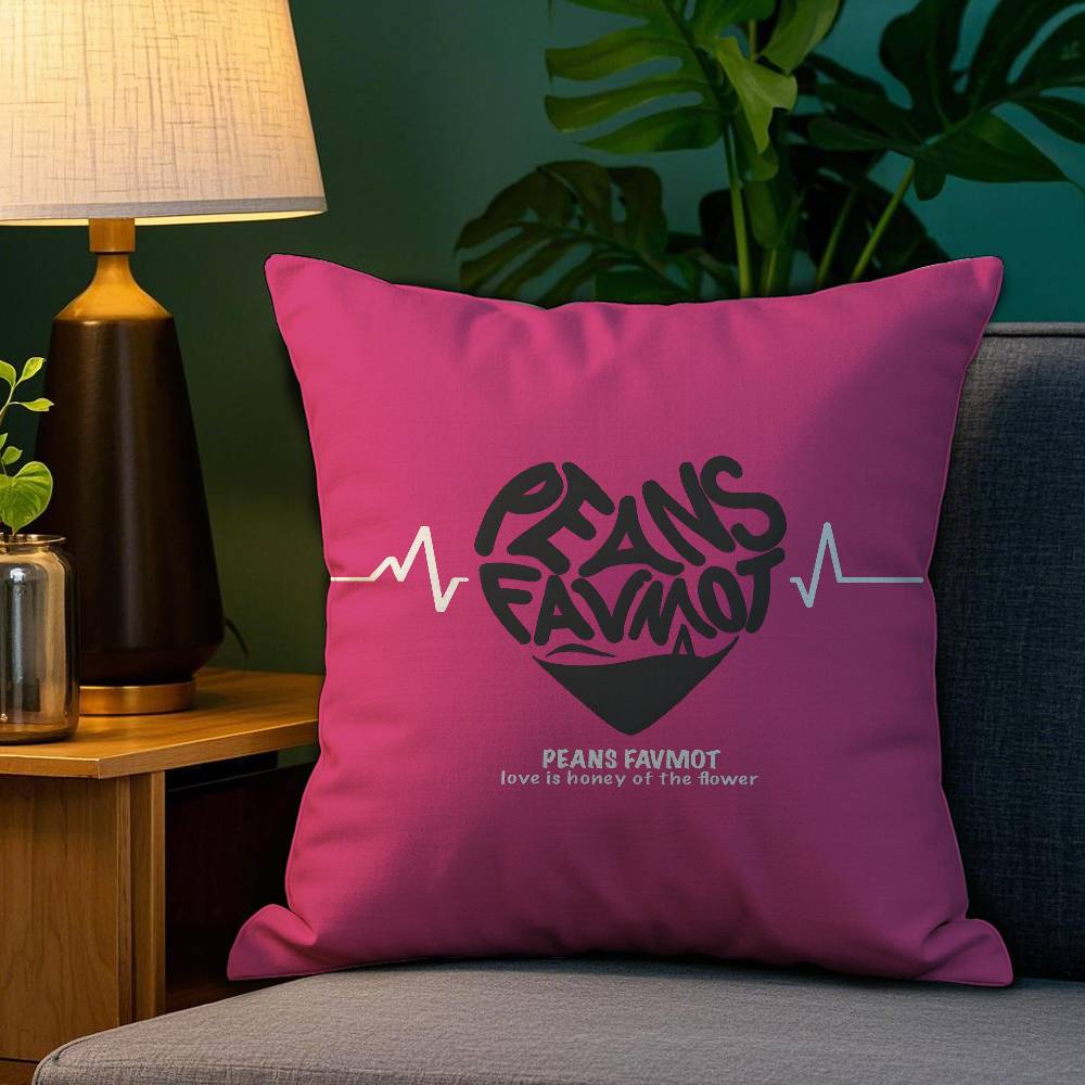 Creative Love Letters Pillow Case Plush Fabric Soft Double Sided Print Home Sofa High Quality Cushion Cover Throw