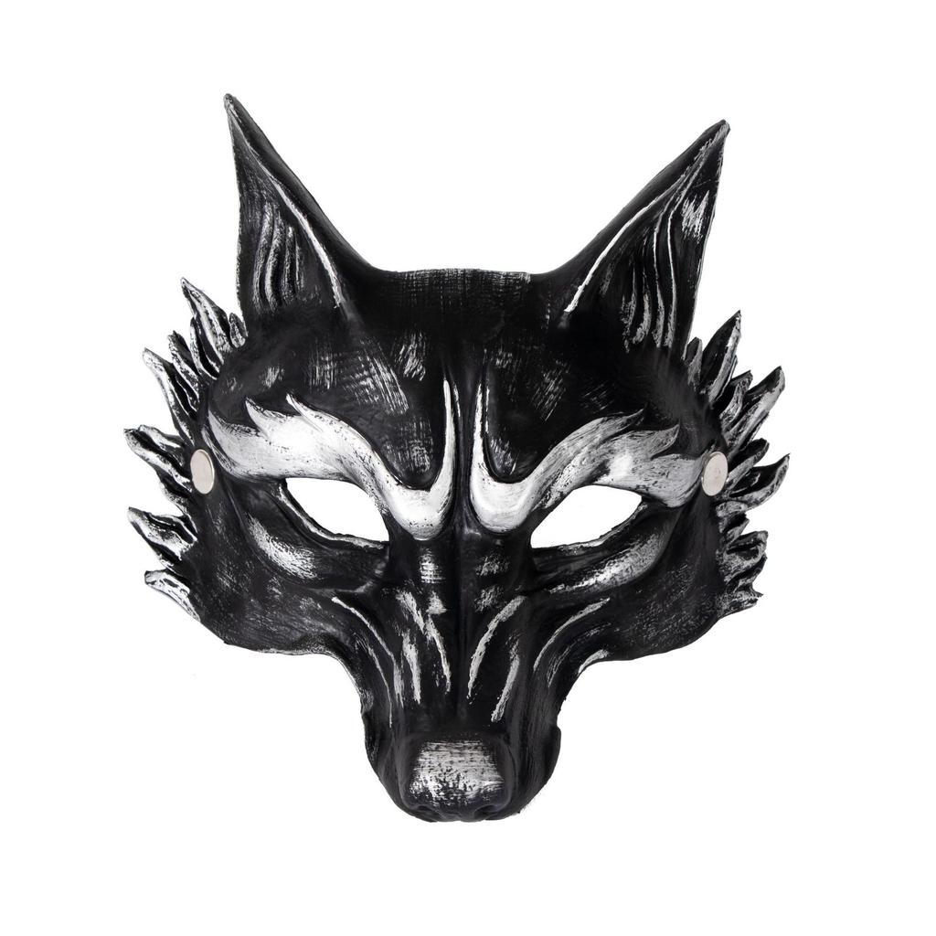 Werewolf Half Face Pu Mask Cosplay Animal Beast Wolf Masks Carnival Halloween Dress Up Party Costume Props High Quality