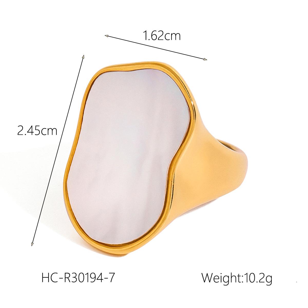 

Французское ретро кольцо из натурального камня из нержавеющей стали - Женское роскошное модное украшение из титановой стали