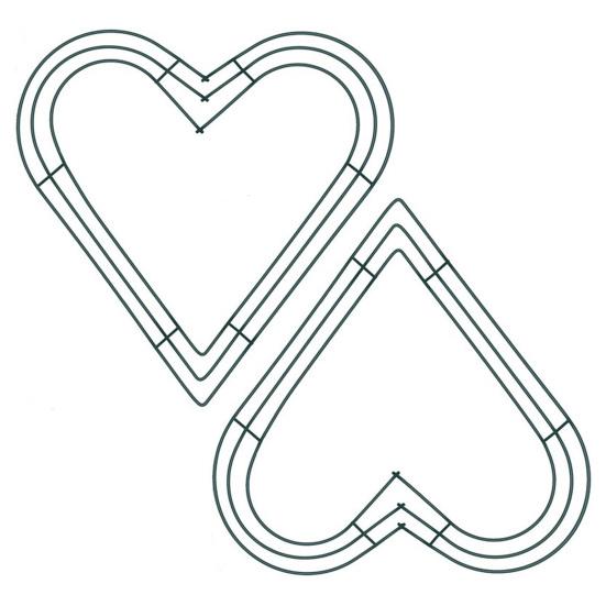 Durable Metal Practical Heart Shaped Handmade Floral Art Wall Hanging Crafts Heart Wreath Frame