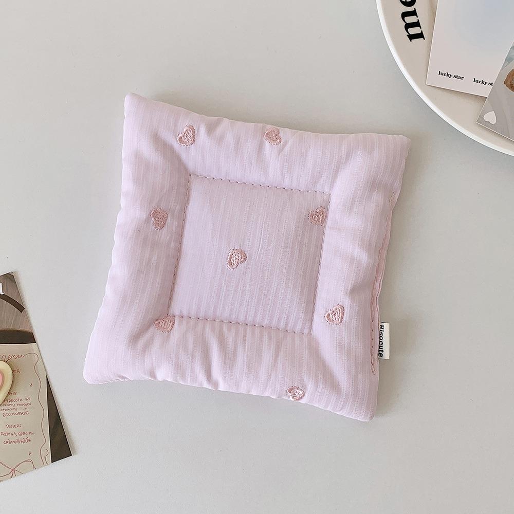 Cute Multi-color Square Coaster Handmade Cotton Heat Insulation Pad Embroidery Home Decoration Table Mat Placemats