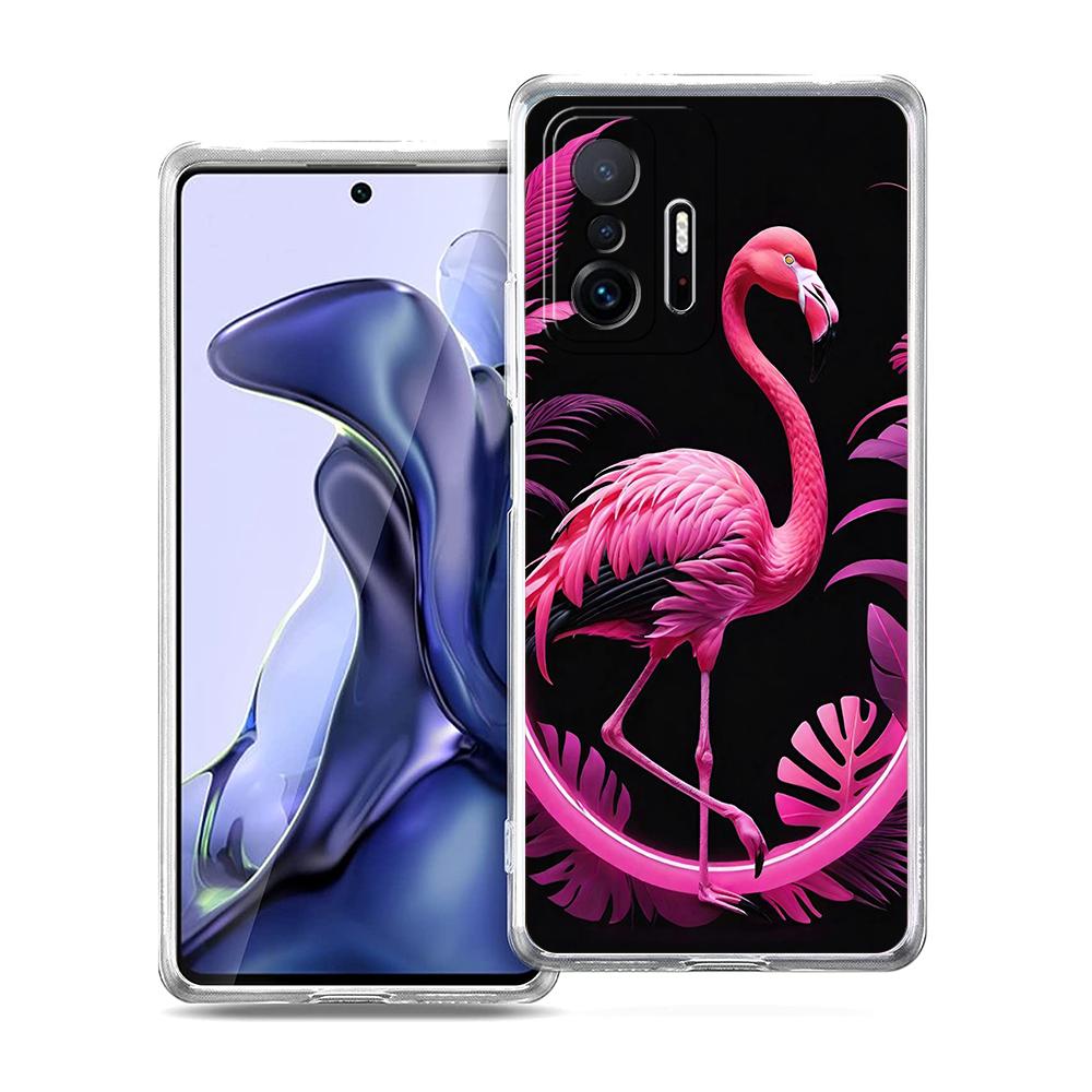 Flamingo Transparent Phone Case for Xiaomi Mi 14 13 12 11 Ultra 13T 12T 11T Poco X3 NFC F3 F6 Pro Lite 5G Soft TPU Shell Capas