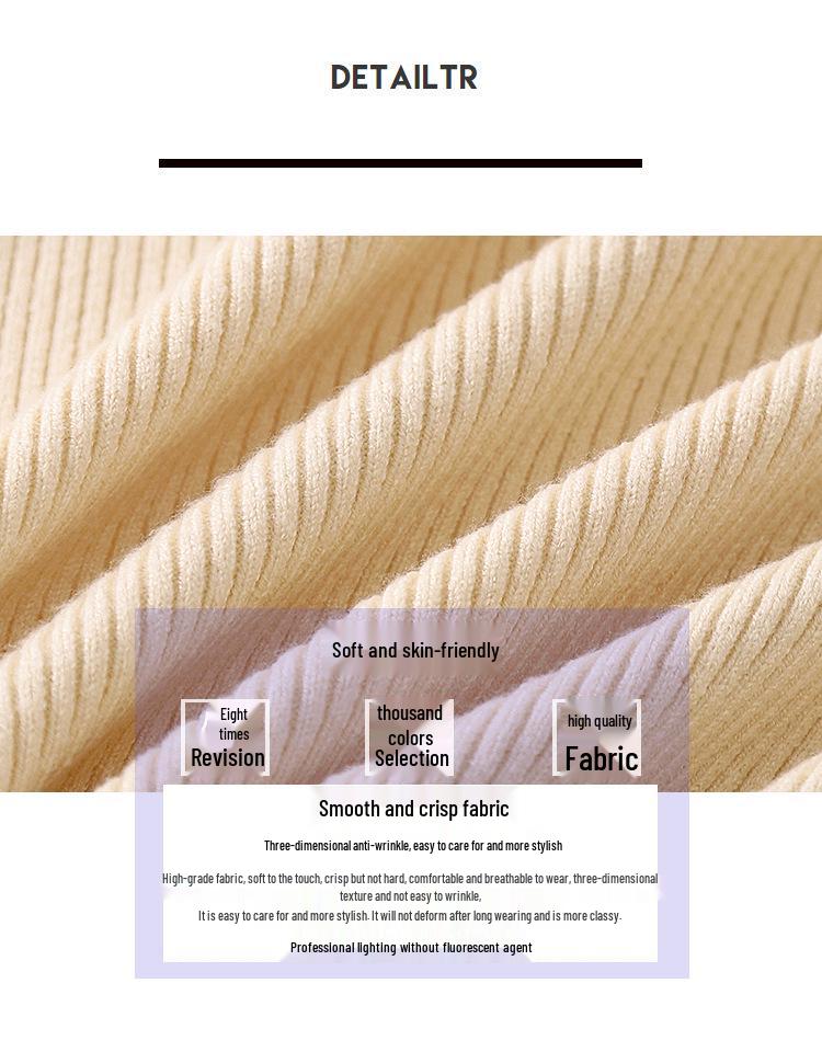 Damen Slim-Fit Langarm Strickpullover - Halber Stehkragen, Neue Herbst/Wintermode 2025