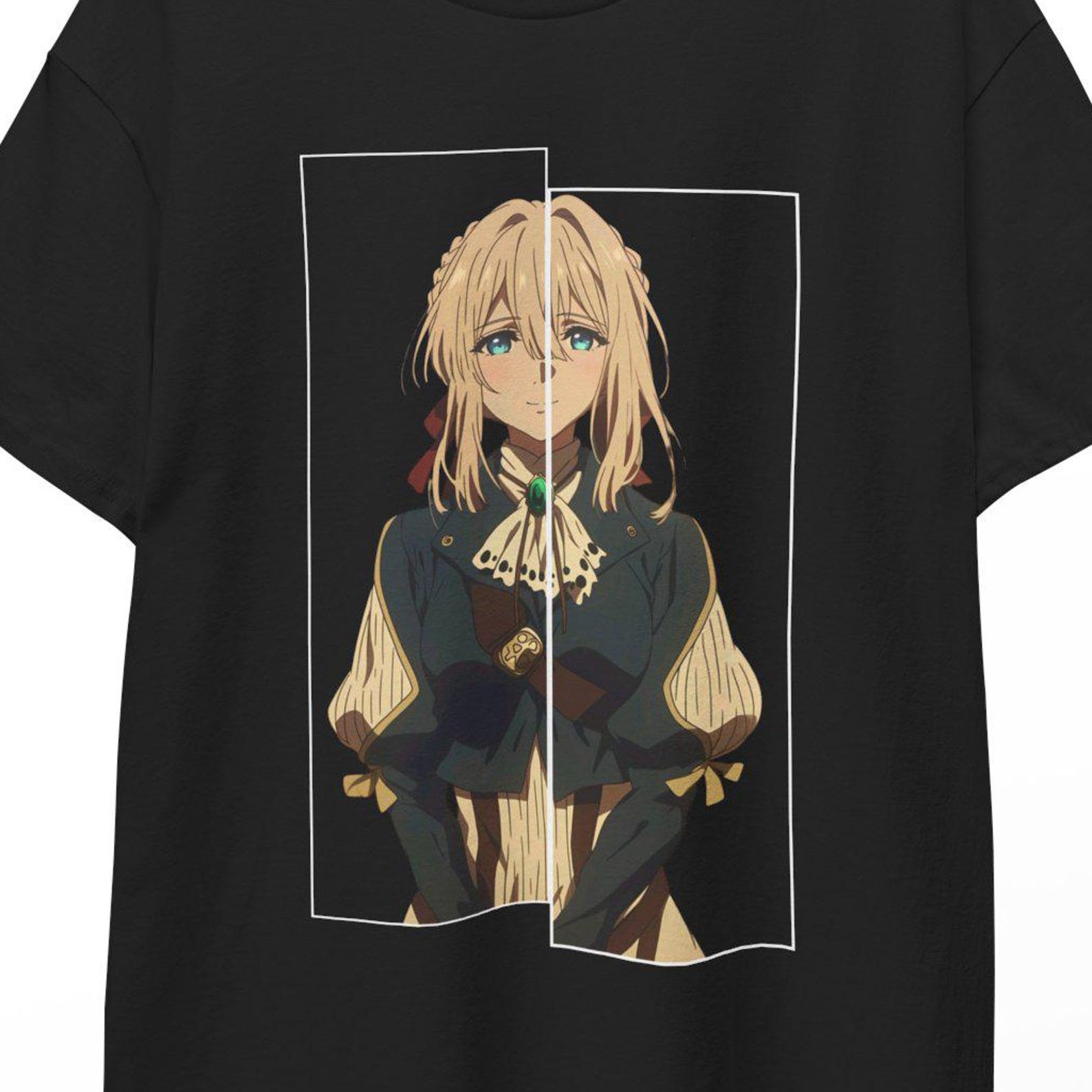 Violet Evergarden Shirt Anime Tee, Violet Evergarden Cosplay Top, Anime Merch, Violet Print Gift for Fans Cute Kawaii Design Style Tee!! XL