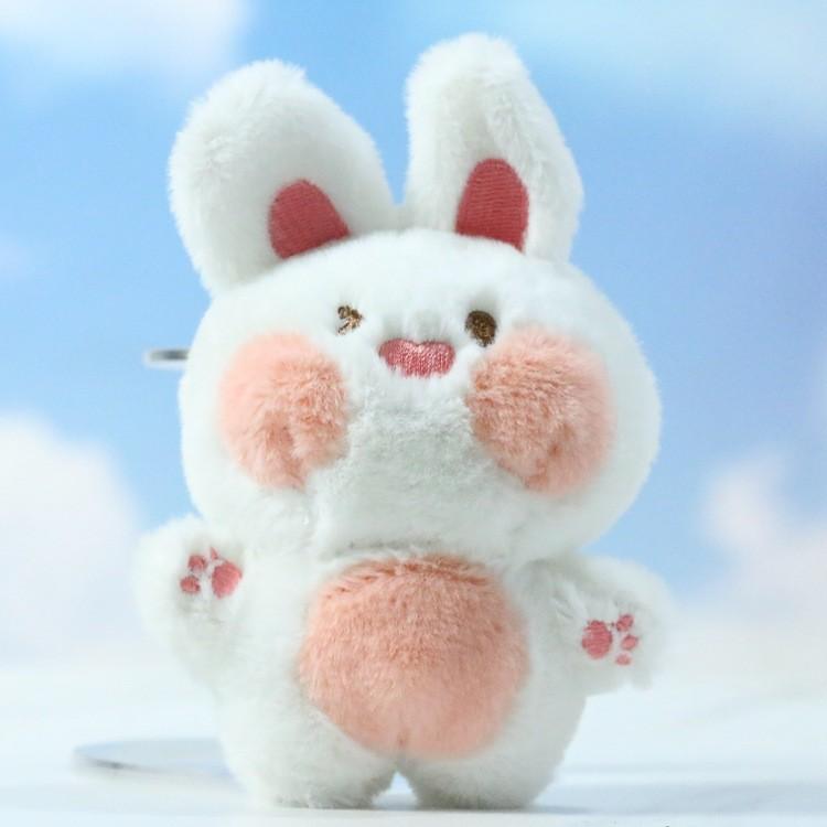 Adorable Cute Plush Rabbit Keychain Doll Cartoon Stuffed Animal Toy Accessory