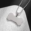 New European and American Stainless Steel Dog Bone Tag Pet Pendant Pendant