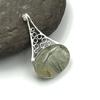 Natural Prehnite Gemstone 925 Sterling Silver Jewelry Designer Pendant 2.33" AJP-424