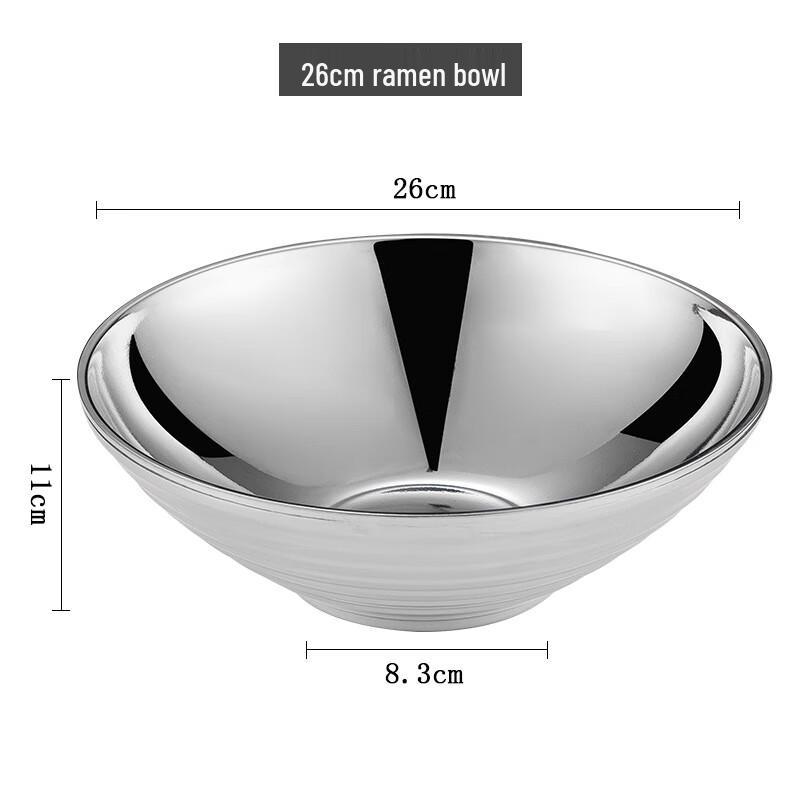 Wuhua 304 Stainless Steel Double-Layer Insulated Serving Bowl