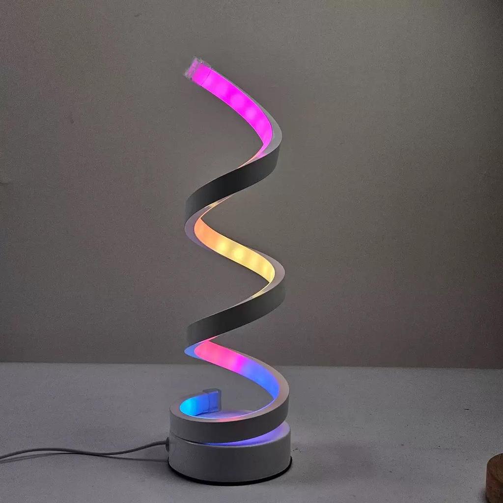 Modern USB-Powered Adjustable Spiral LED Desk Lamp