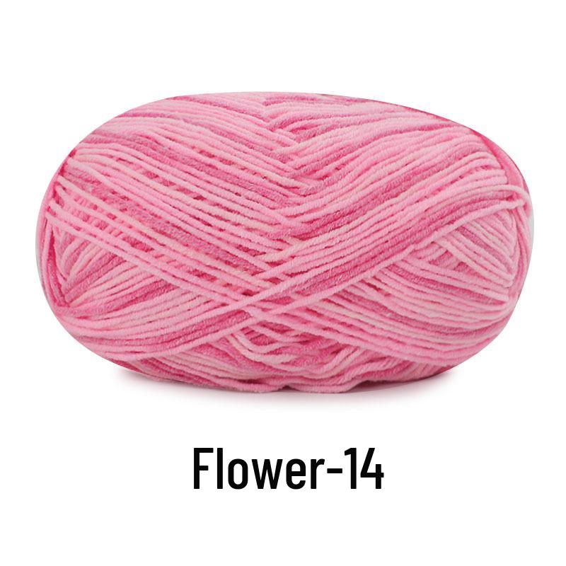 Su He 4-Strand Combed Cotton Yarn for Handmade Knitting: DIY Milk Cotton for Dolls, Cushions, and Blankets.
