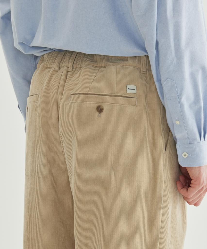 COVERNAT [Easy Pants] Regular Corduroy Pants Navy