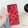 Red Bandana Paisley Phone Case For Samsung Galaxy S24 S25 S23 S22 Ultra Note 10 20 Plus S20 S21 FE Cover
