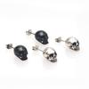 1pair Punk Skull Earrings for Men Boys Cool Jewelry Hip Hop Stud Vintage Rock Skeleton Style