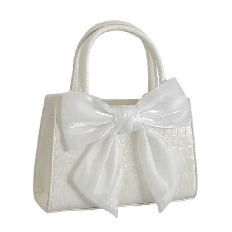2025 Niche Women's Fairy Bow Handheld Small Square Bag - Sweet Girl Shoulder Crossbody