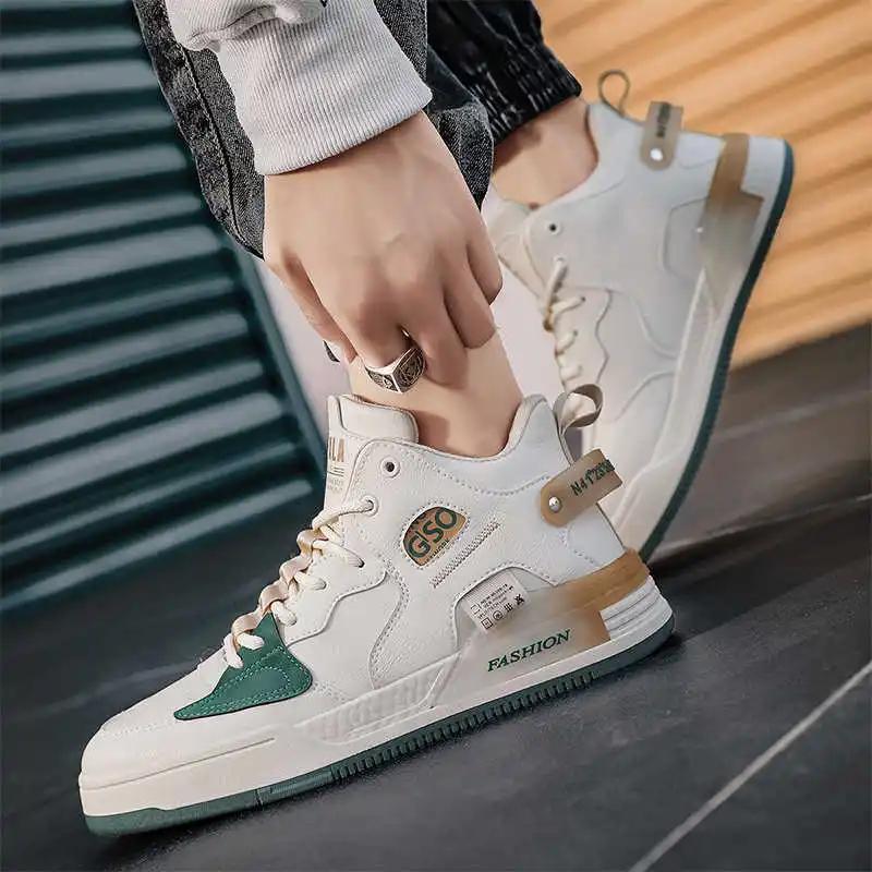 Mode Sommer Flatform Skateboardschuhe Schwarz Lässig Herren Tennis Herren Sneaker Marke Sport Trnis Tenisse Sportlich Pie Breiter Fuß