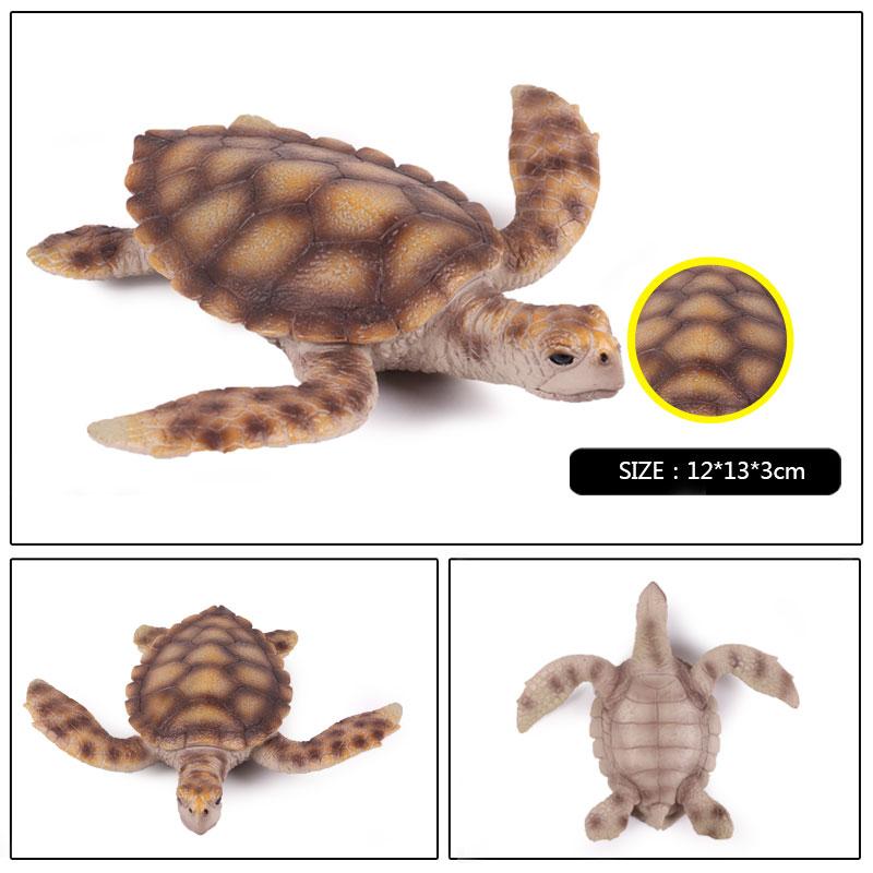 Oenux Ocean Animals Leatherback Tortoise Turtle Growth Cycle Sea Life Model Figurines Action Figures PVC Education Kid Toy Gift