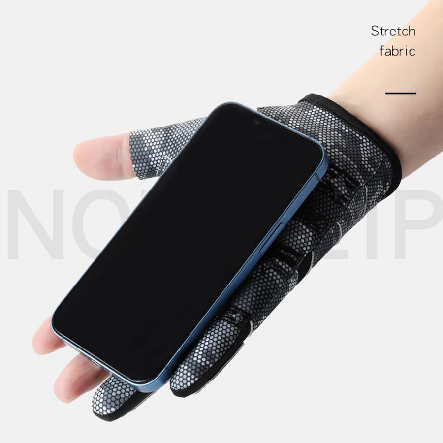 Summer New Breathable Skin Friendly Soft Thin Half Finger Anti Slip Three Finger Fishing Gloves Outdoor Roadside Fishing Gloves