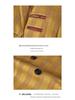 Men's Striped Double-Breasted Korean Style Golden Two-Piece Suit for Autumn and Winter