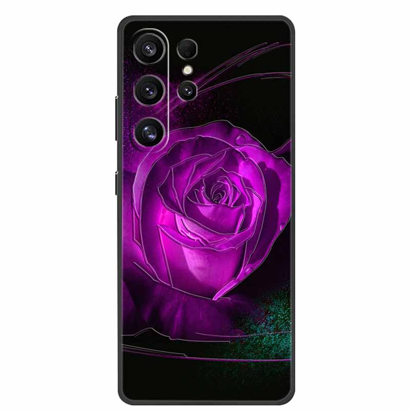 For Samsung Galaxy S26 Ultra Case 3D Relief Flower Emboss Silicone Funda For Samsung S26 Ultra S 26 Ultra Relief Cartoon Bumper